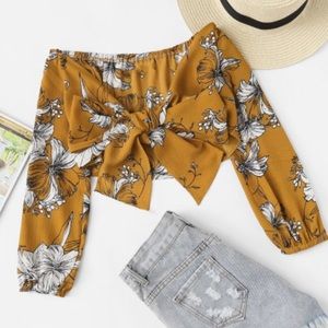 Wrap Around Bow Tie Blouse